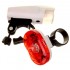 Smart Polaris 7 Lux Front with 1/2 Watt Rear Bike Light set (white) including batteries