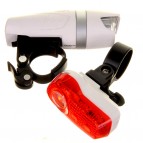 Smart Lunar 25 Lux Front Light + 1/2 Watt Rear Bike Light Set (white)