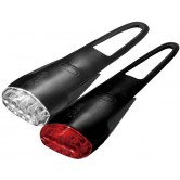 Guee Tadpole USB rechargeable Front & Rear Light Set - (Black)